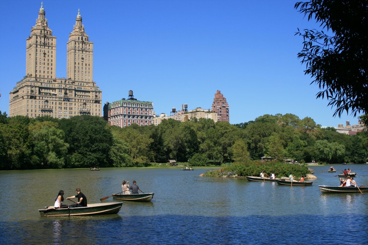 Rowing in Central Park Lake